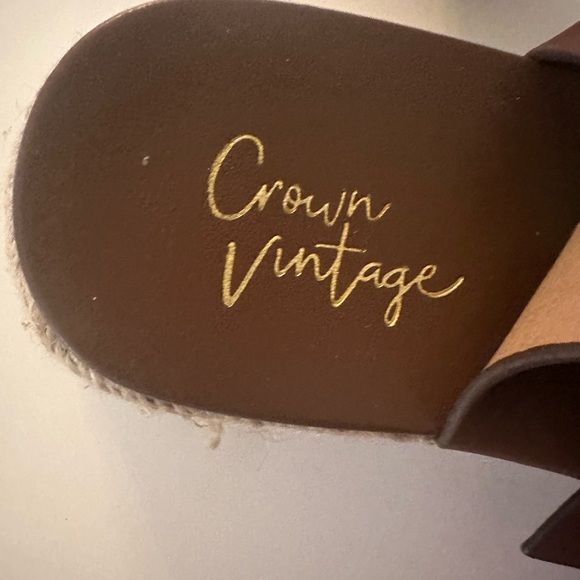 Crown Vintage Sanshell Espadrille Sandals Size 7 - Picture 2 of 3
